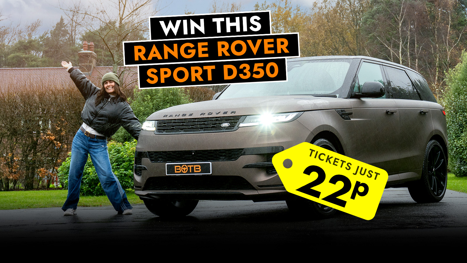   Bronze Beast Alert – Win This £77k Range Rover Sport D350 for Just 22p!