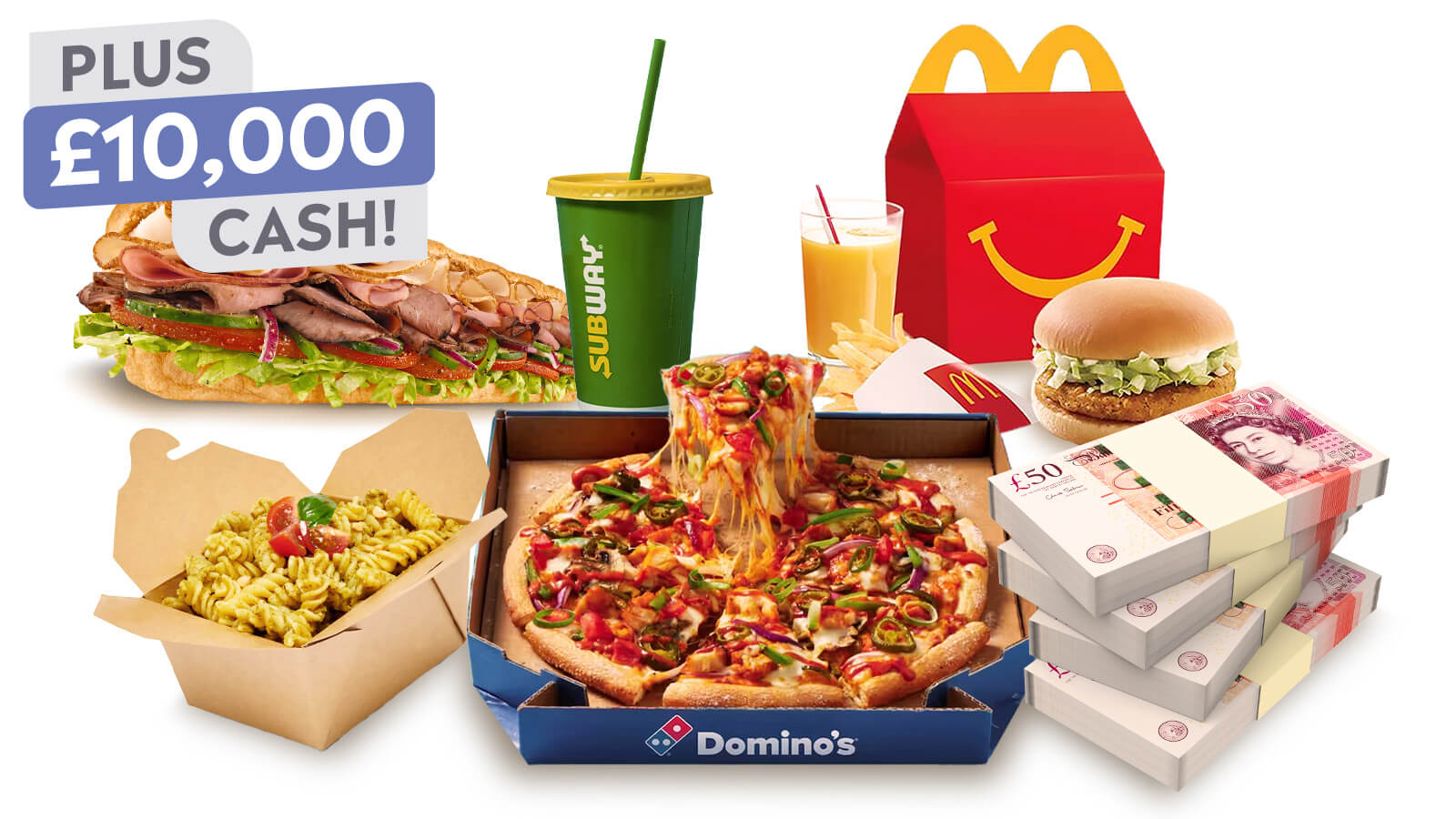Win a dinner takeaway from dominos, subway and more  Dinner Voucher: 10 Years’ of UberEats