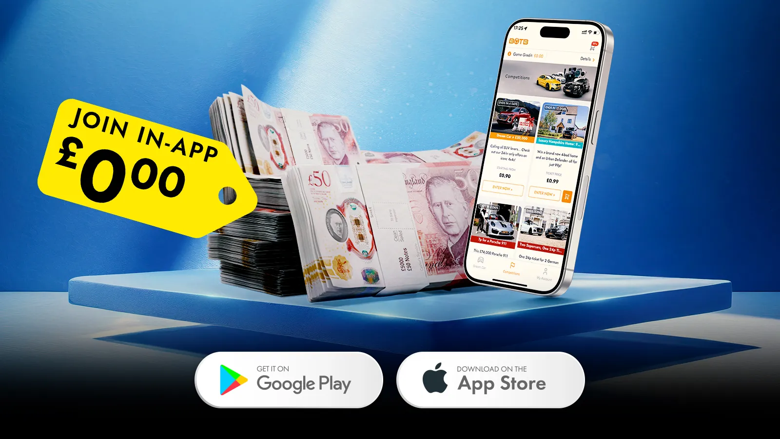   Free Cash in App! Win 1 of 20 x £250 Cash Prizes