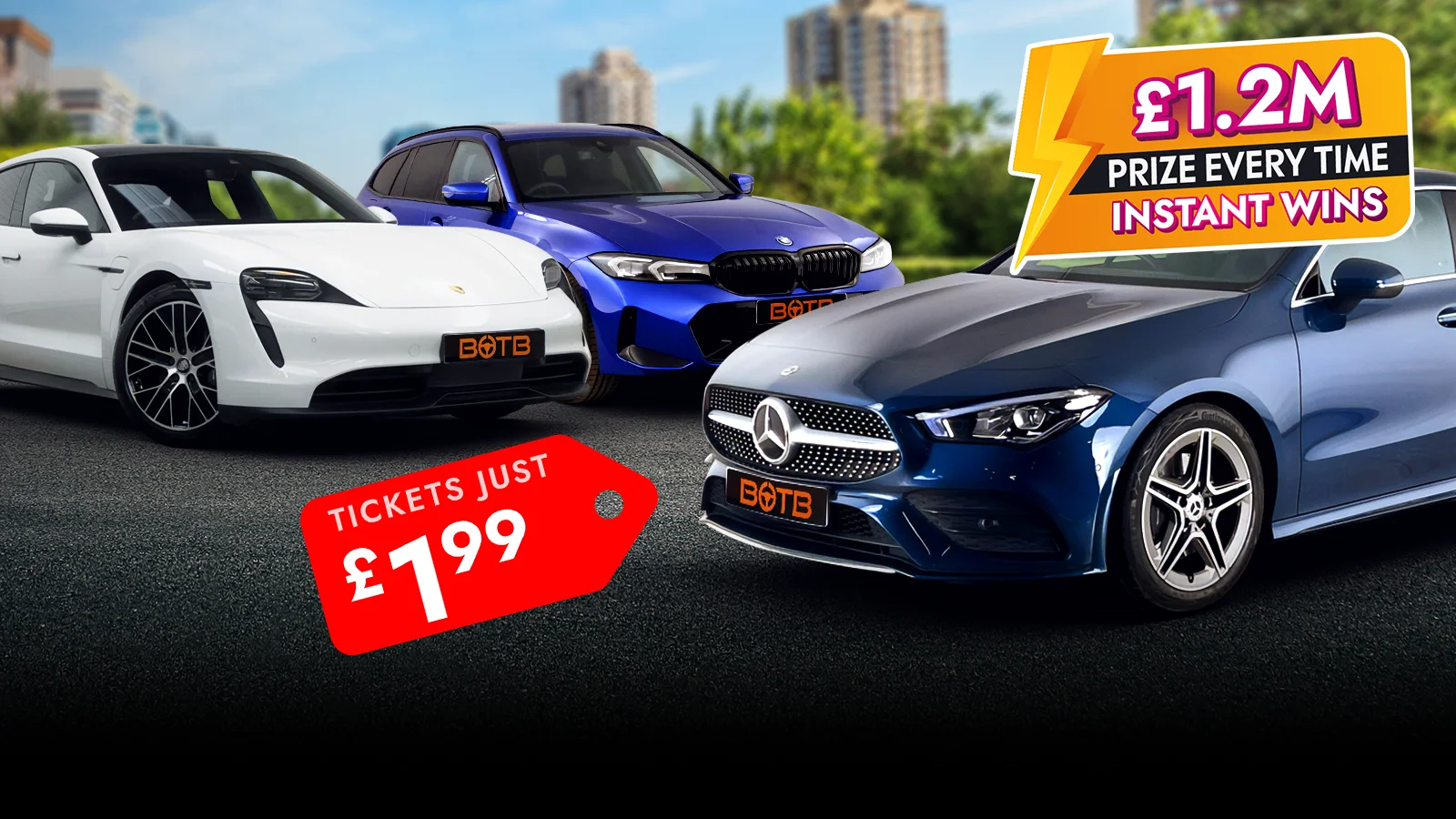  £1.2M Instant Wins – 7 German Cars, £200K Cash & more. 100% win rate!