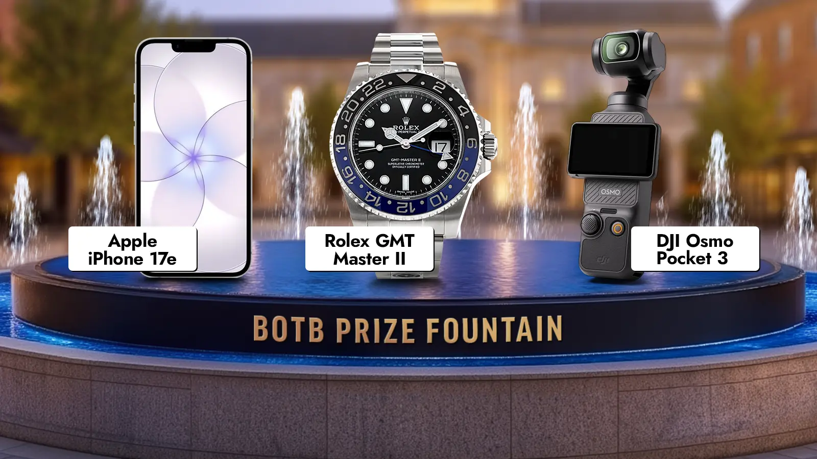   Instantly Win With The Fountain of Prizes From £1.59 Per Ticket!