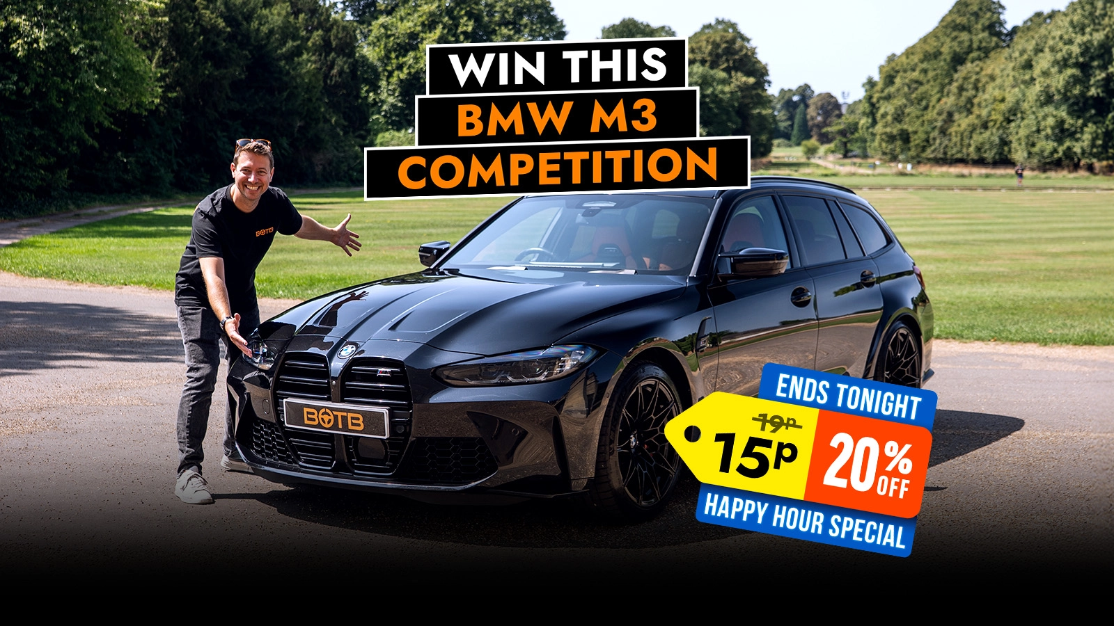 Bag this £75k BMW M3 Competition Touring M xDrive – only 19p!