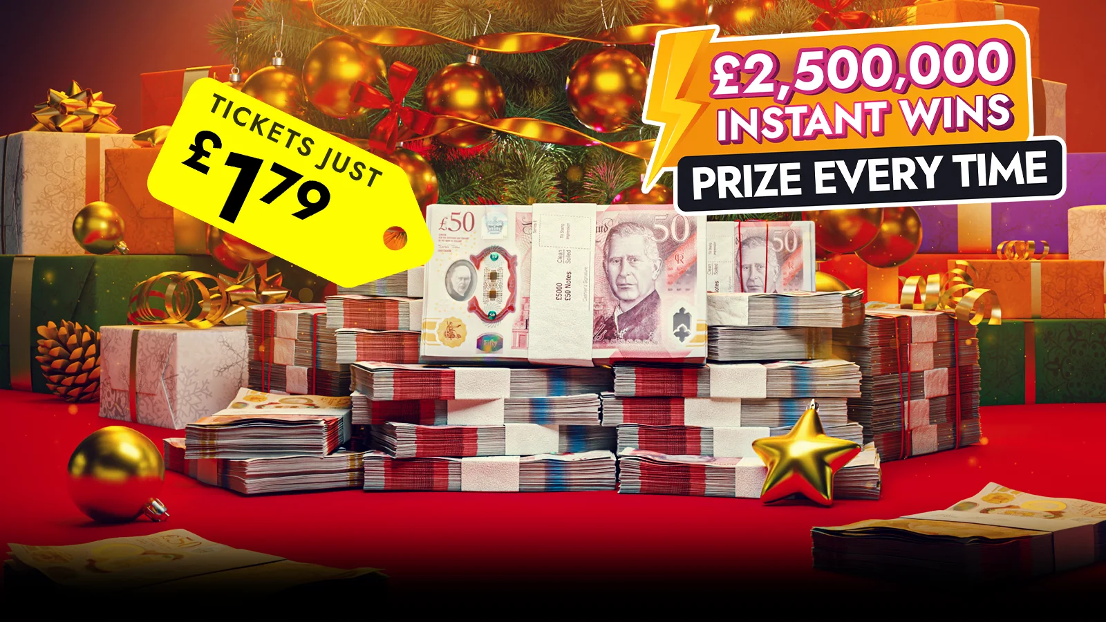   Christmas Cash Bonanza – £2.5M Prize Every Time!