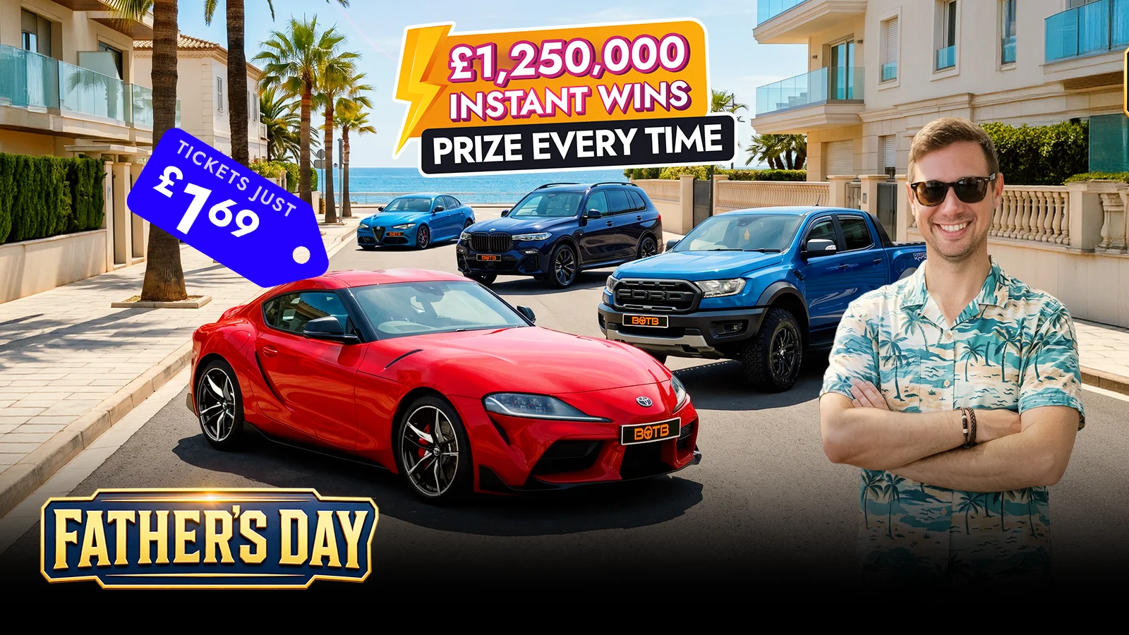   Father's Day Mega Week £1.25M+ Instant Wins for £1.69!