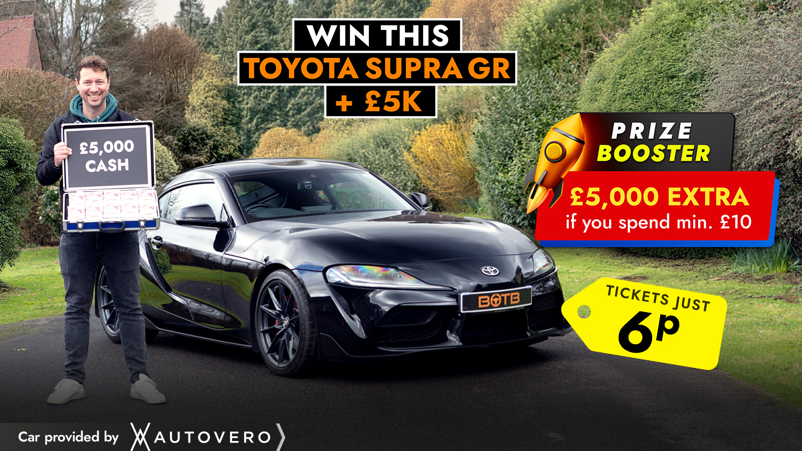   A Toyota Supra GR Pro + £5,000 for 6p? Don’t Miss It!