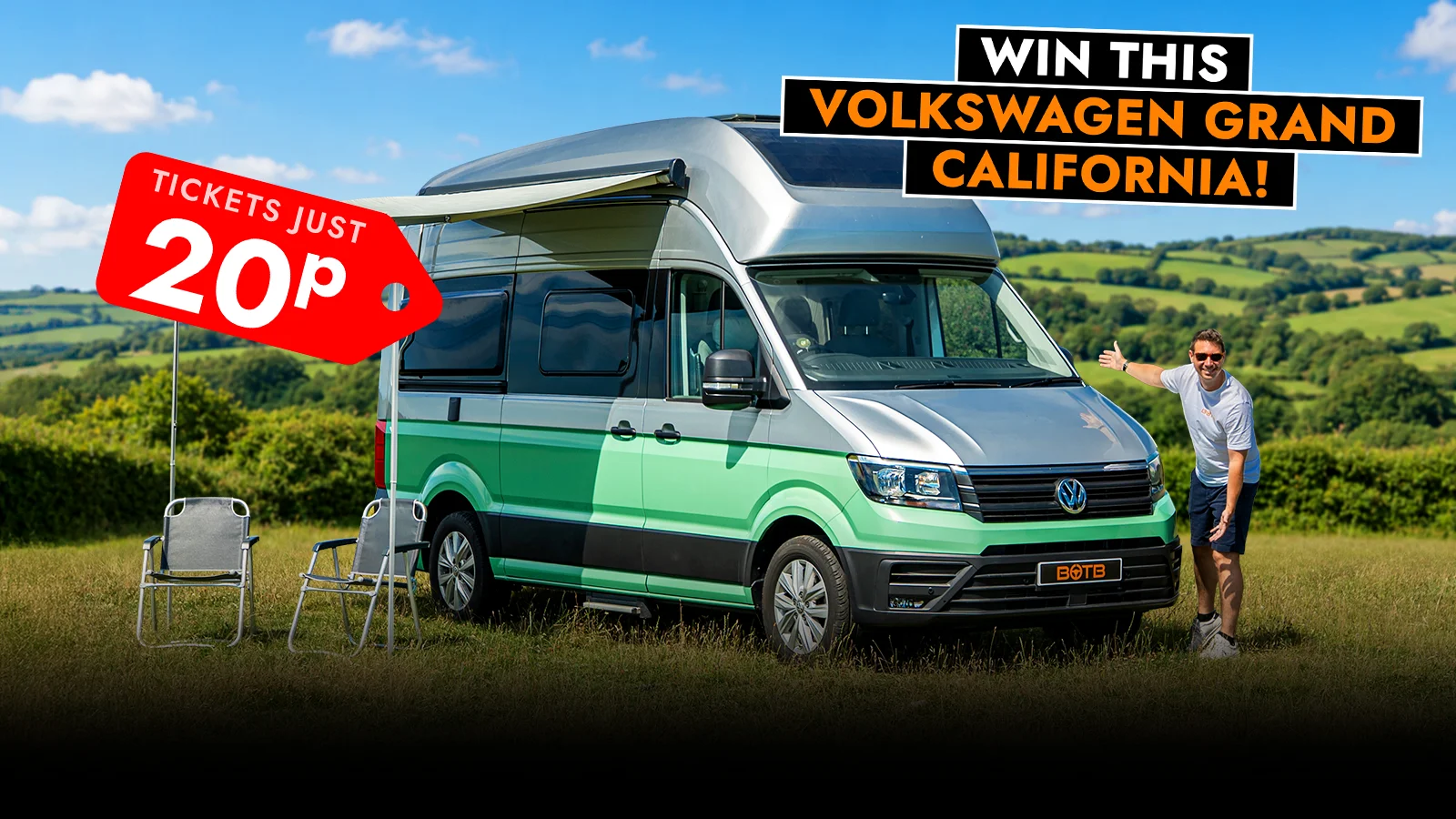   Fresh Drop! Drive Into Adventure – Win a VW Grand California for Just 20p!
