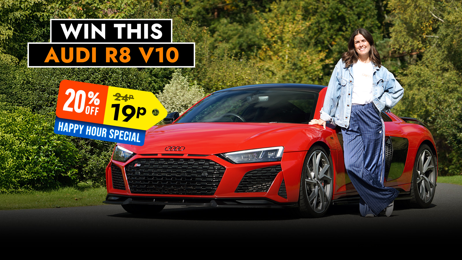 Win This Stunning £94k Audi R8 For Just 24p!