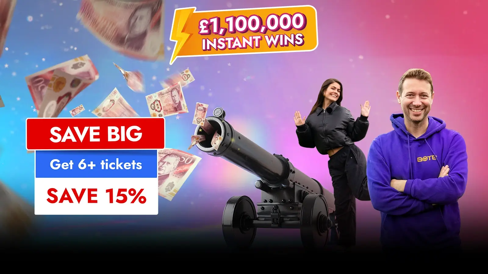   Fire The Cash Cannon To Win £550k Of Instant Win Prizes!