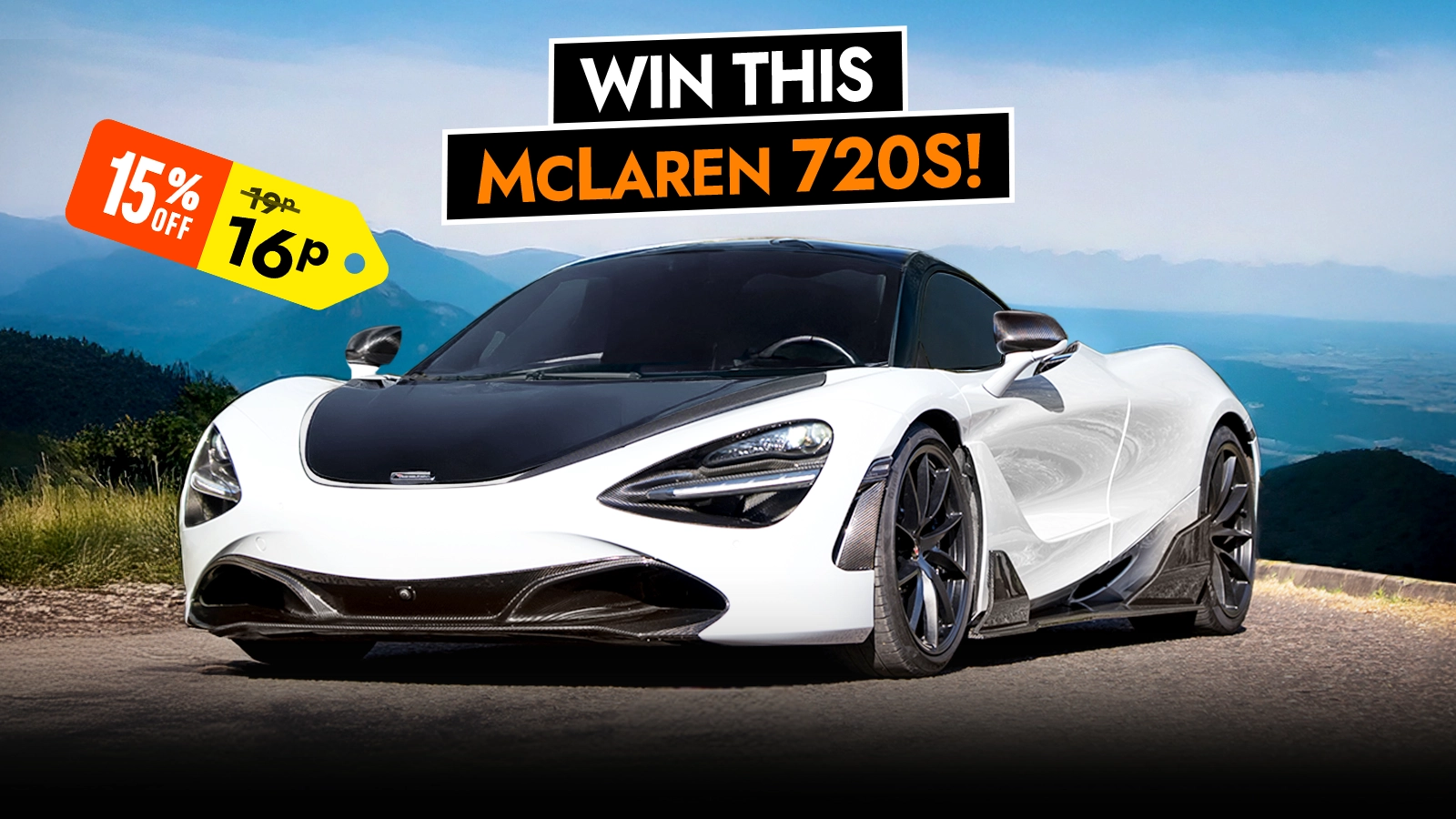 LAST DAY OFFER 16p for this £118,000 McLaren 720S