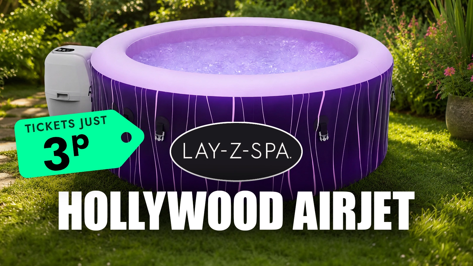   Win this Lay-Z-Spa Hollywood Airjet Inflatable Hot Tub
