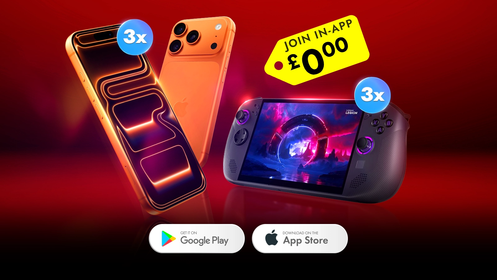   Win 3x Lenovo Legion Go S Handheld Gaming Console & 3x iPhone 17 Pros