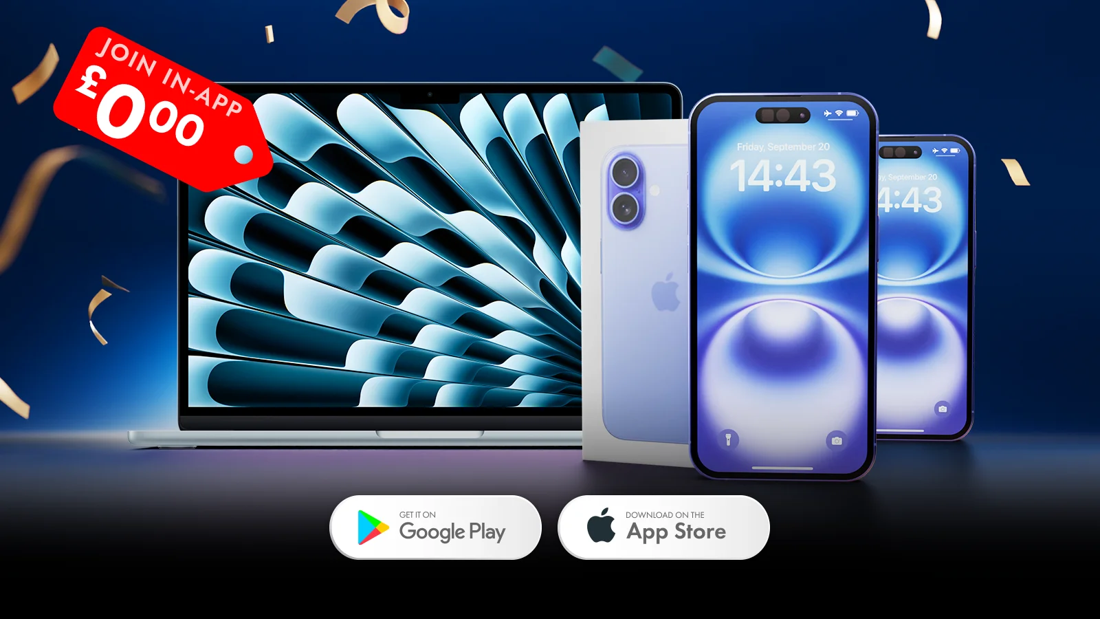   Free Tech in App! Win a Macbook Air or an iPhone 16