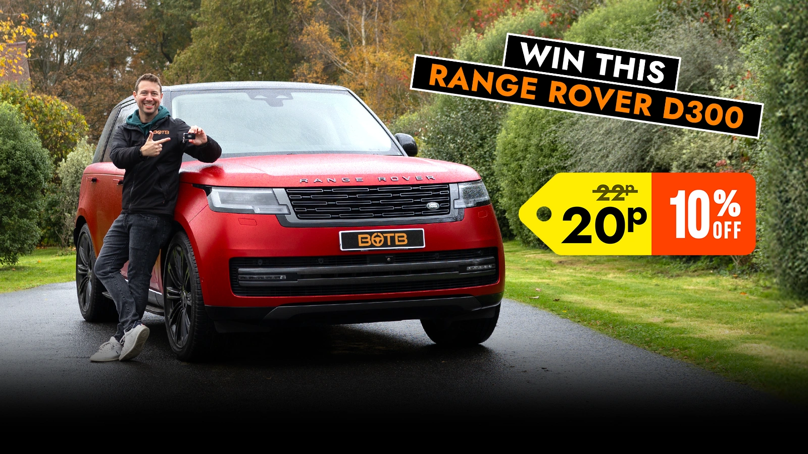   Win This Stunning Range Rover D300 for Just 22p!