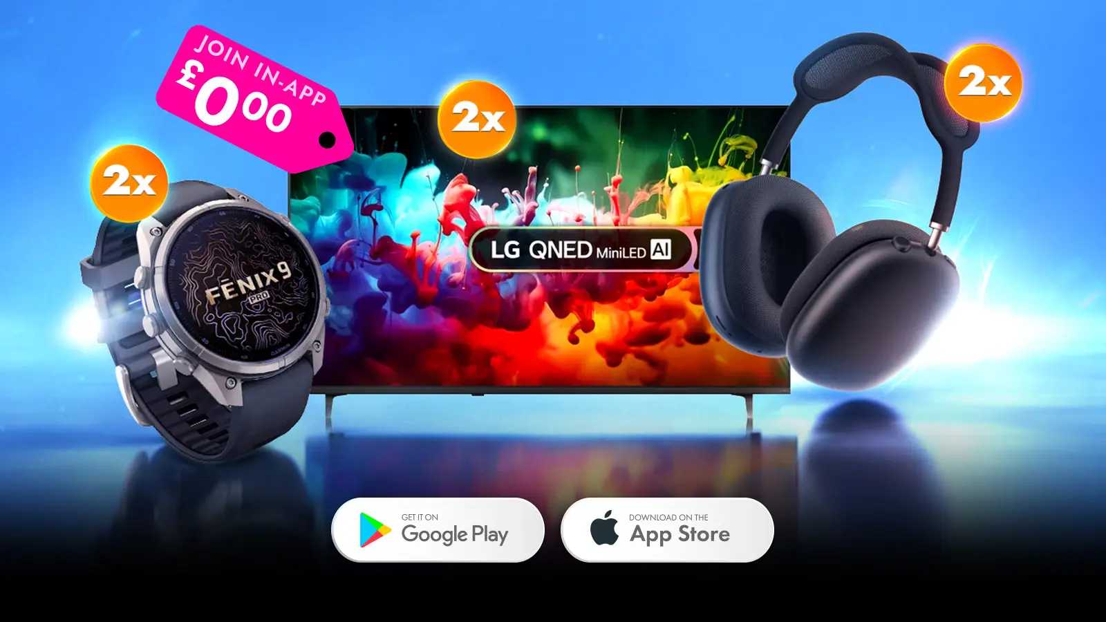   Win Free 2x LG 65" 4K HDR Smart TVs, 2x AirPods Max 2 Headphones, 2x Garmin Fenix 9 Pro Watches