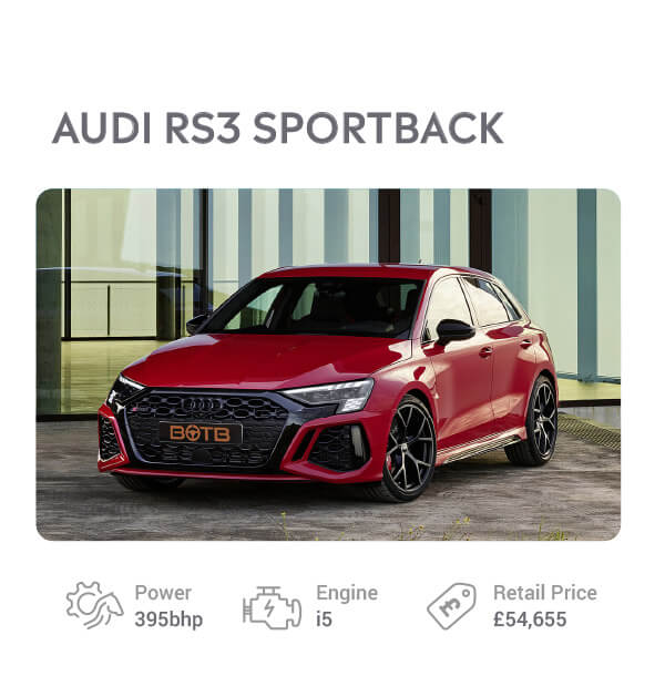 Audi RS3 Sportback giveaway prize