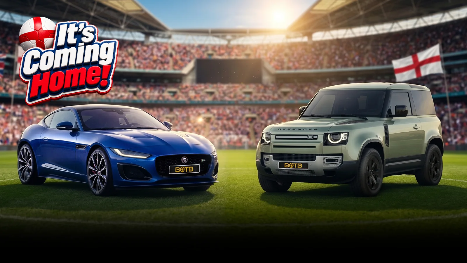  It's Coming Home Double Up - Jaguar F-Type + Land Rover Defender 90