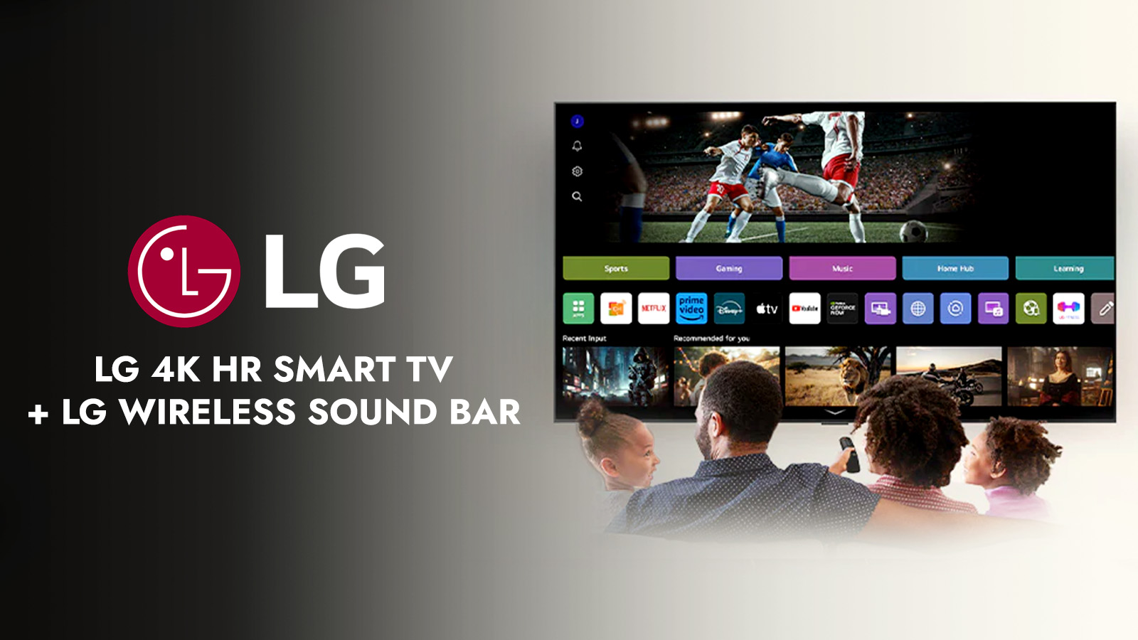   Win an LG 65" 4K HDR Smart TV + Wireless Sound Bar