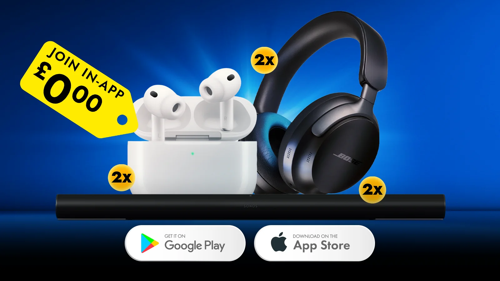   Win Free Bose QuietComfort Ultra Headphones, Apple Airpod Pro 3s or Sonos Arc Soundbars