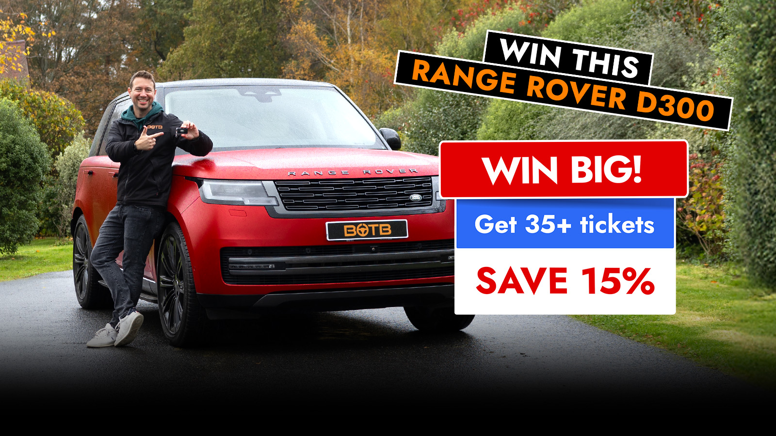   Win This Stunning Range Rover D300 for Just 22p!