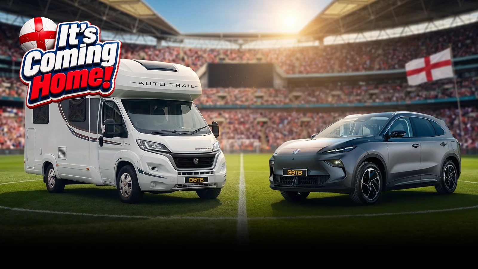  It's Coming Home Double Up -  Autotrail Expedition C73 & MG S5 SE Long Range