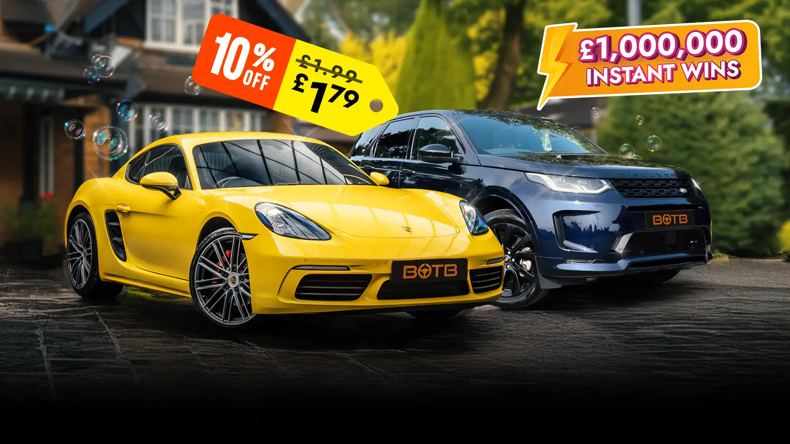 6 Luxury Custom Cars + Loads of Cash = the £1M Instant Wins!