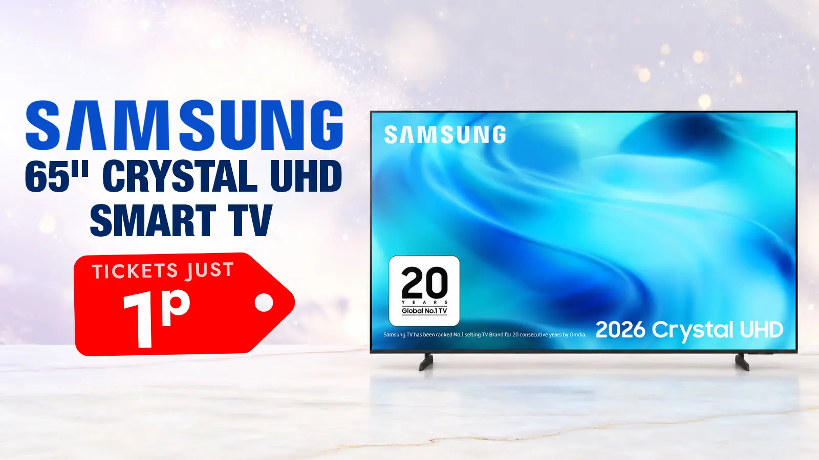   Win a Samsung 65" Crystal UHD 4K Smart TV