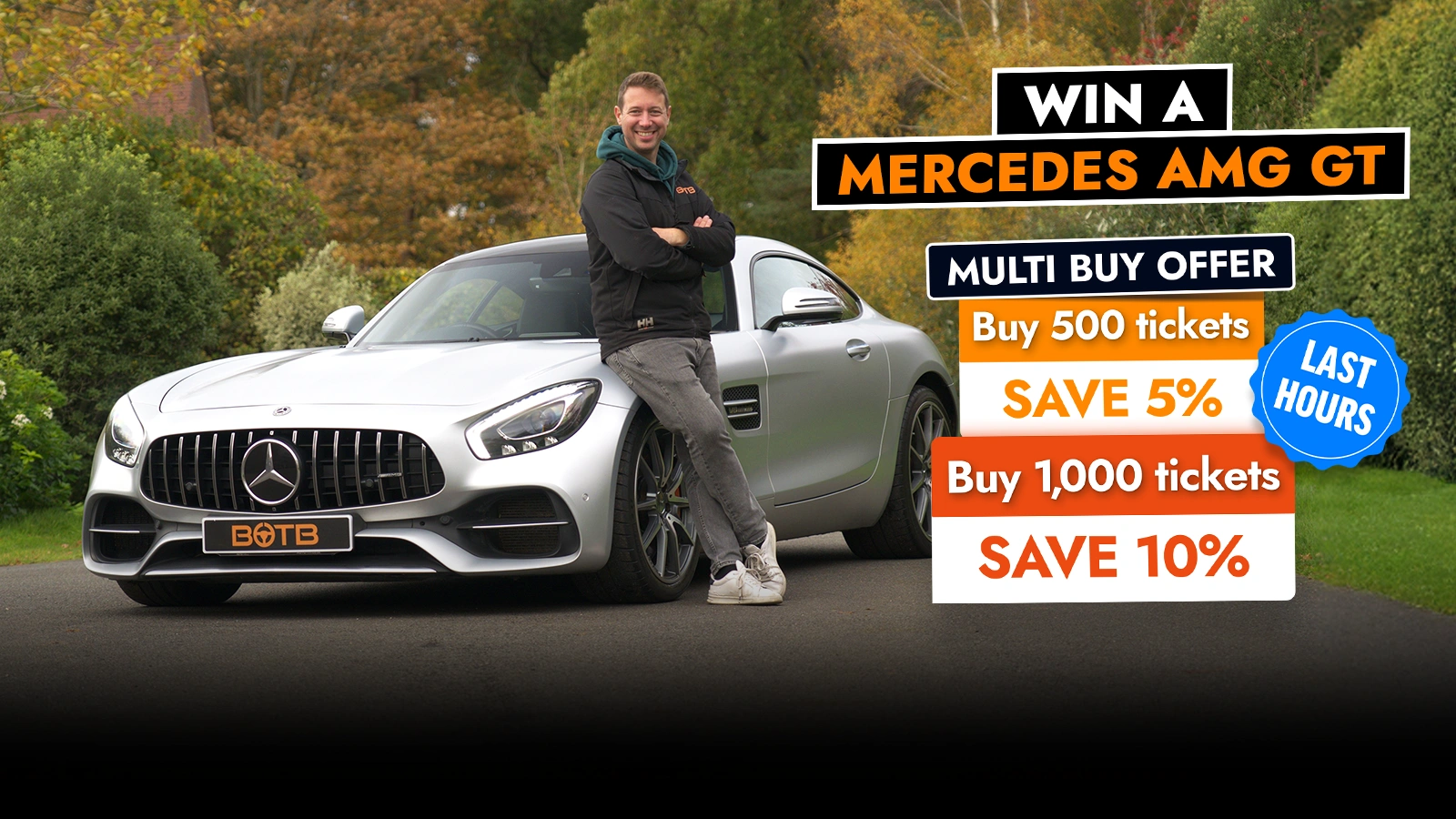   Win a £59,000 Mercedes AMG GT S for Just 7p!