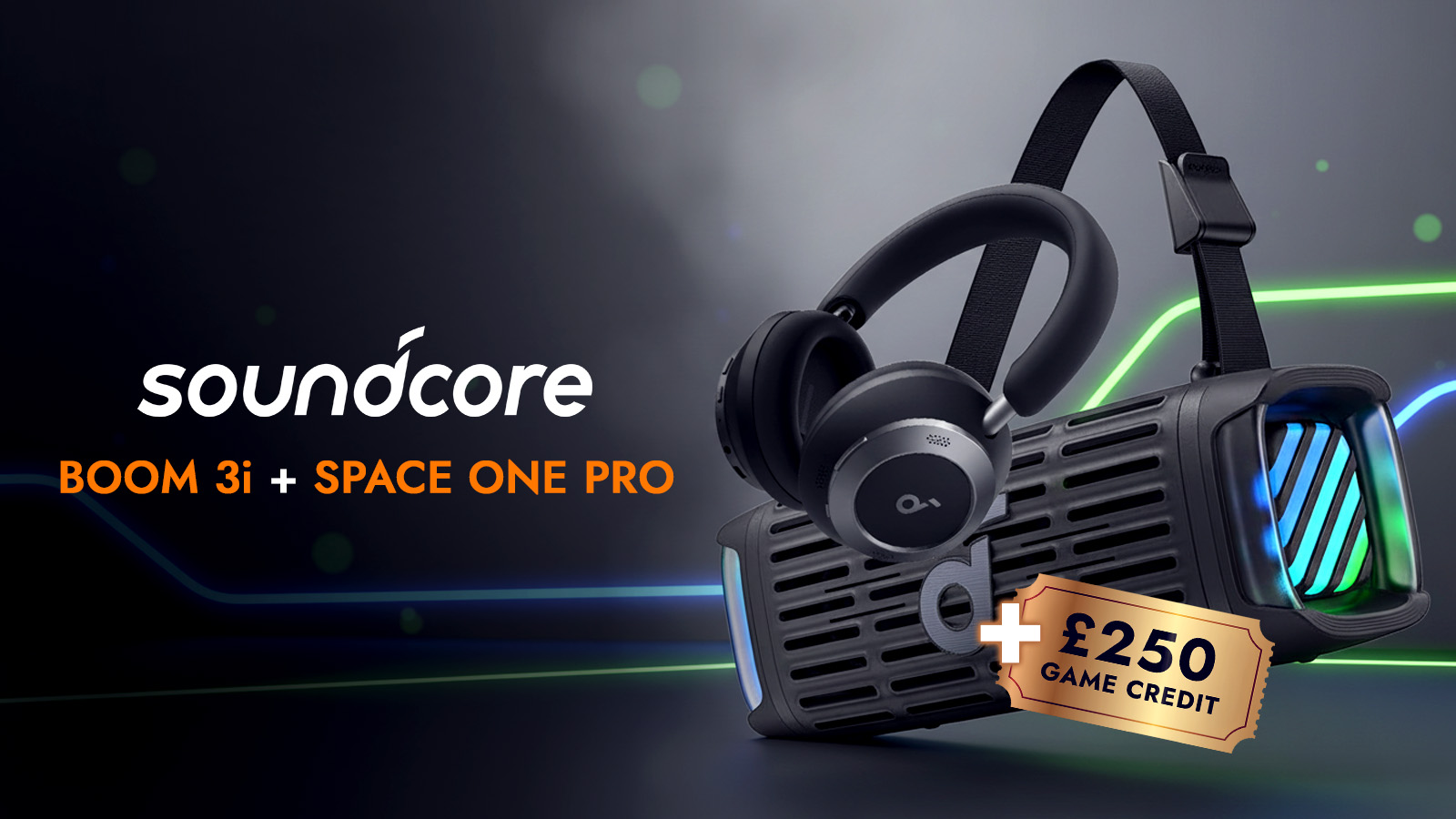   Win A Soundcore Boom 3i + Soundcore Space One Pro + £250 BOTB Game Credit 