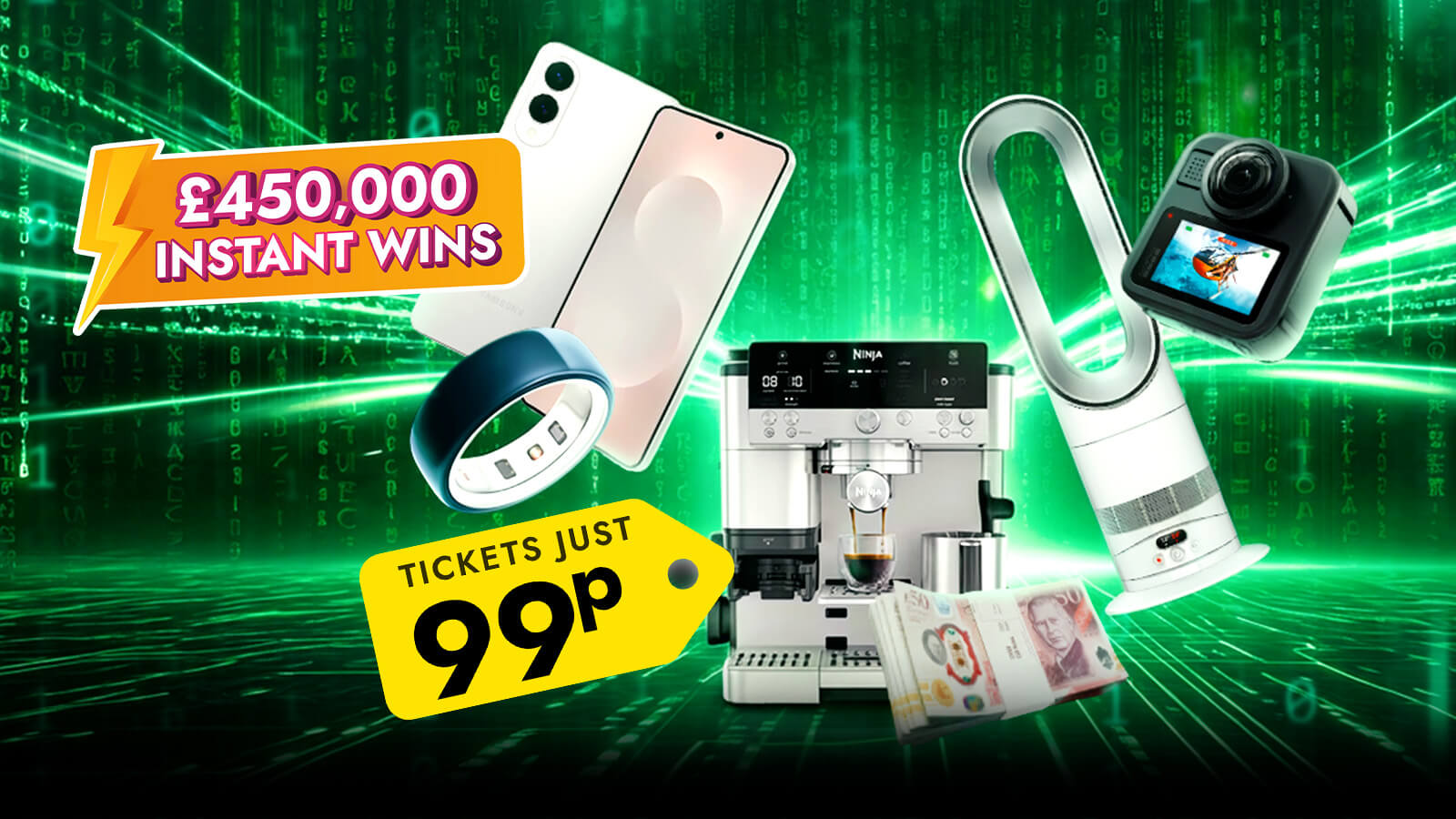   Tech Frenzy! 200,000+ Prizes To Win for Just 99p!