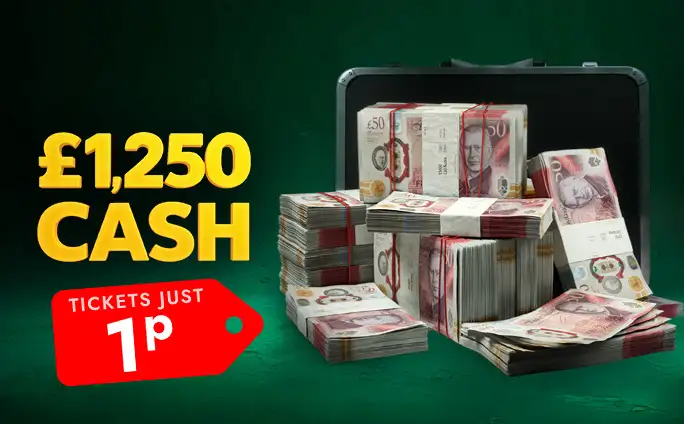 Win £1,250 Cash