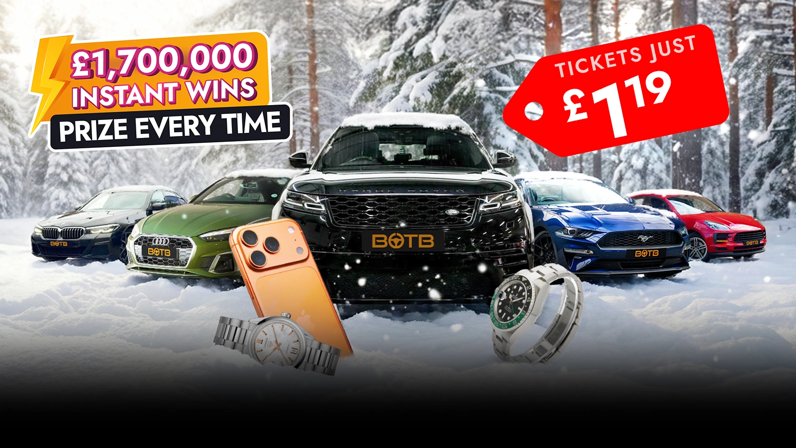   Snowfall of Prizes – £1.7M Festive Extravaganza from £1.19 a Ticket!