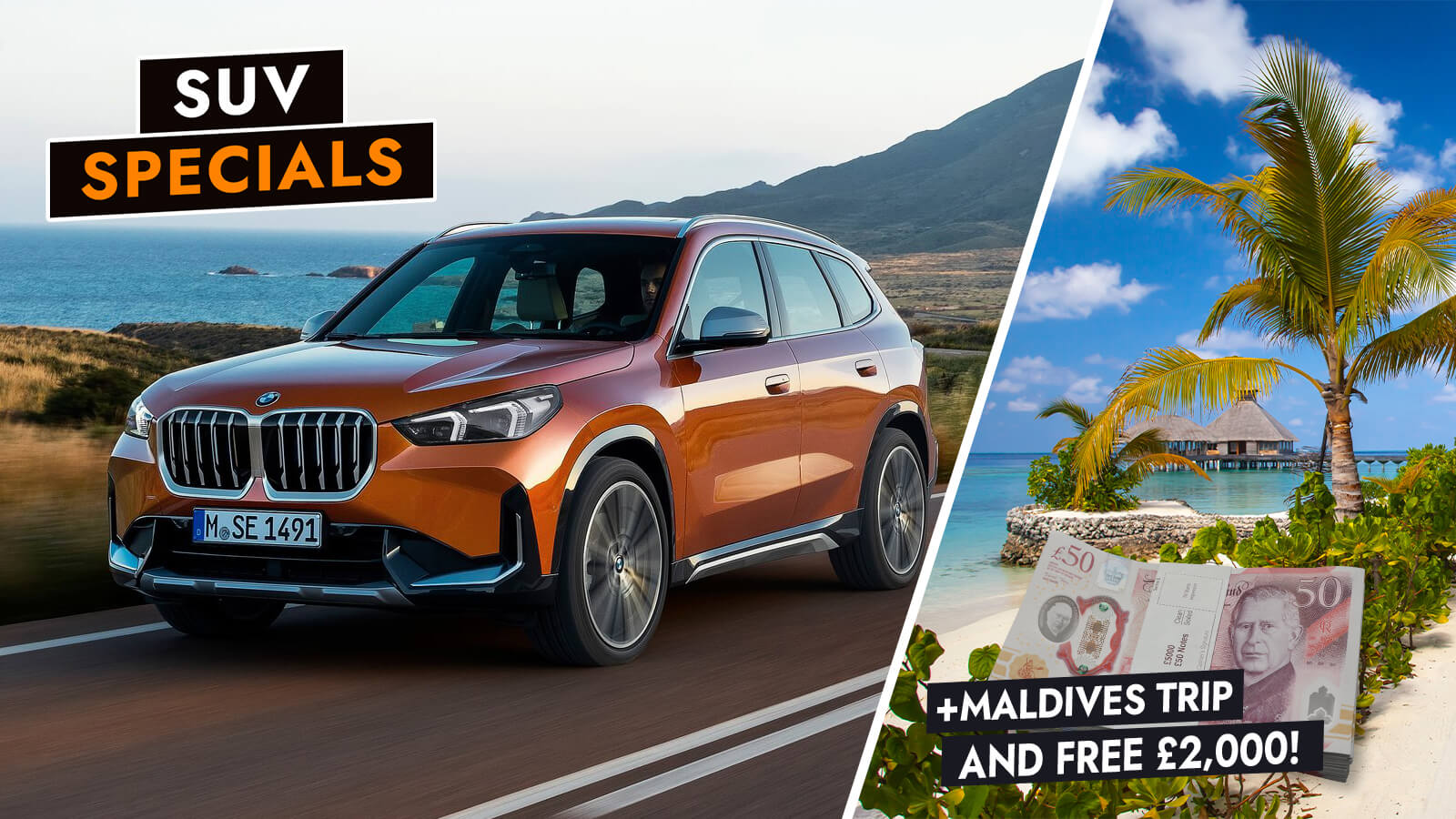  BMW X1 X-Line + Maldives Holiday + £2,000 FREE CASH