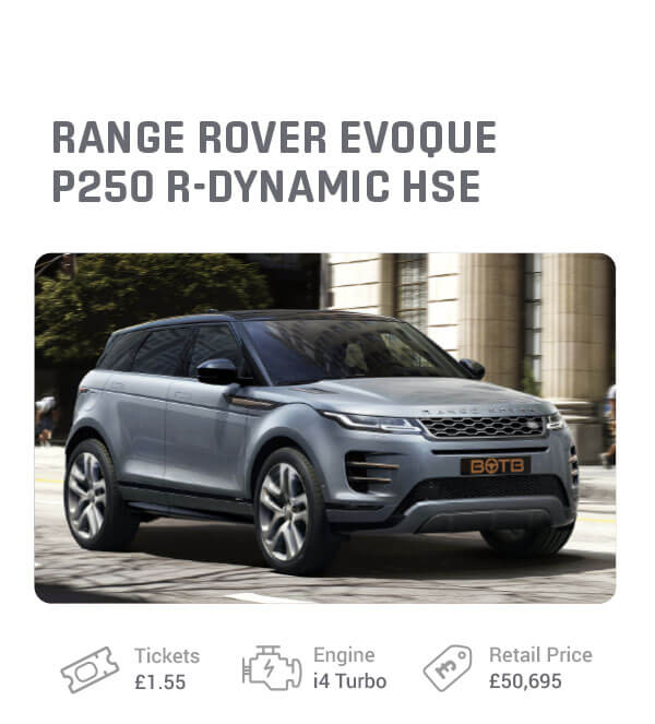 Range Rover Evoque giveaway prize