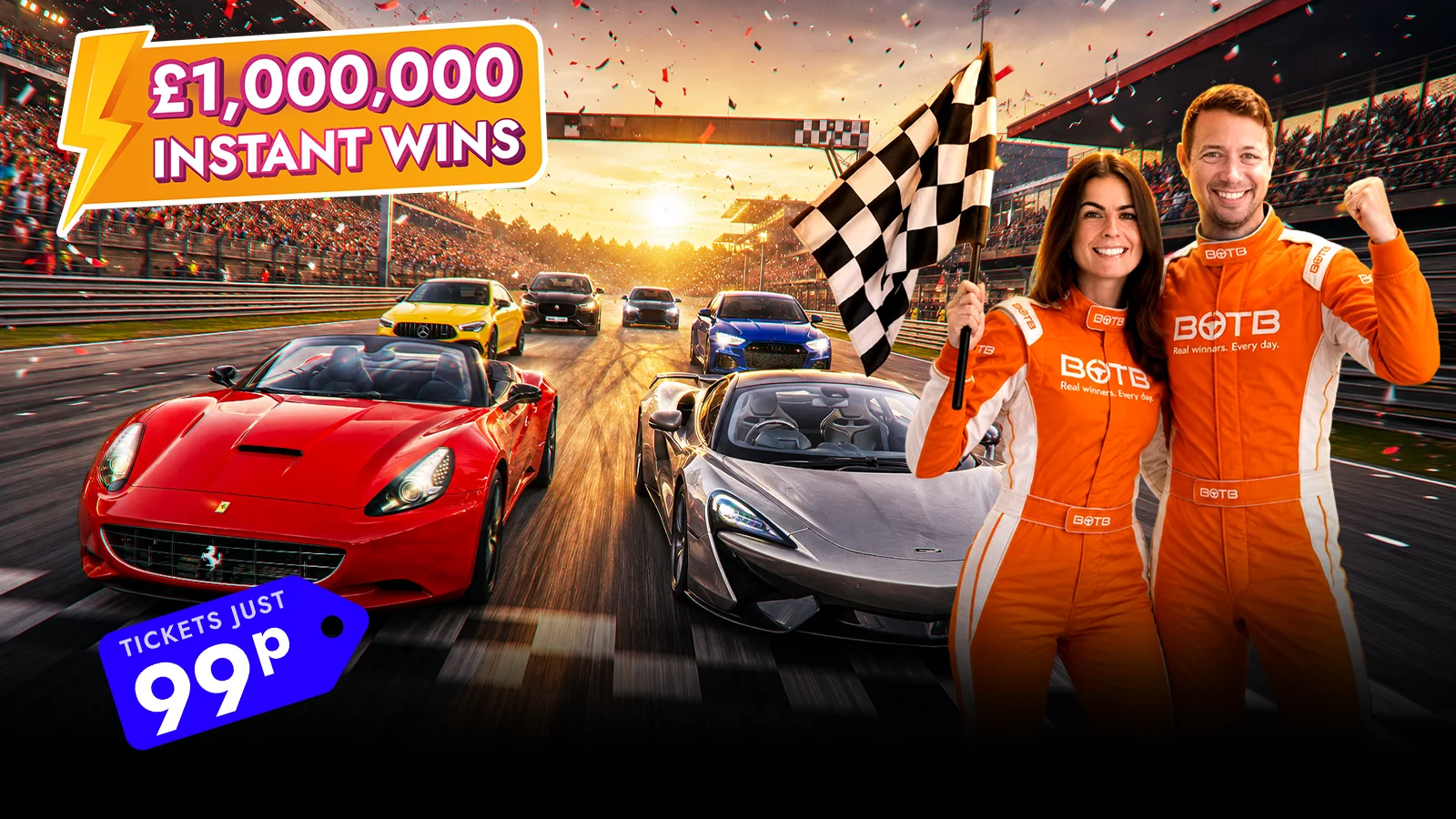  Fresh Drop! Start Your Engines - The BOTB Grand Prix Instant Wins for 99p!