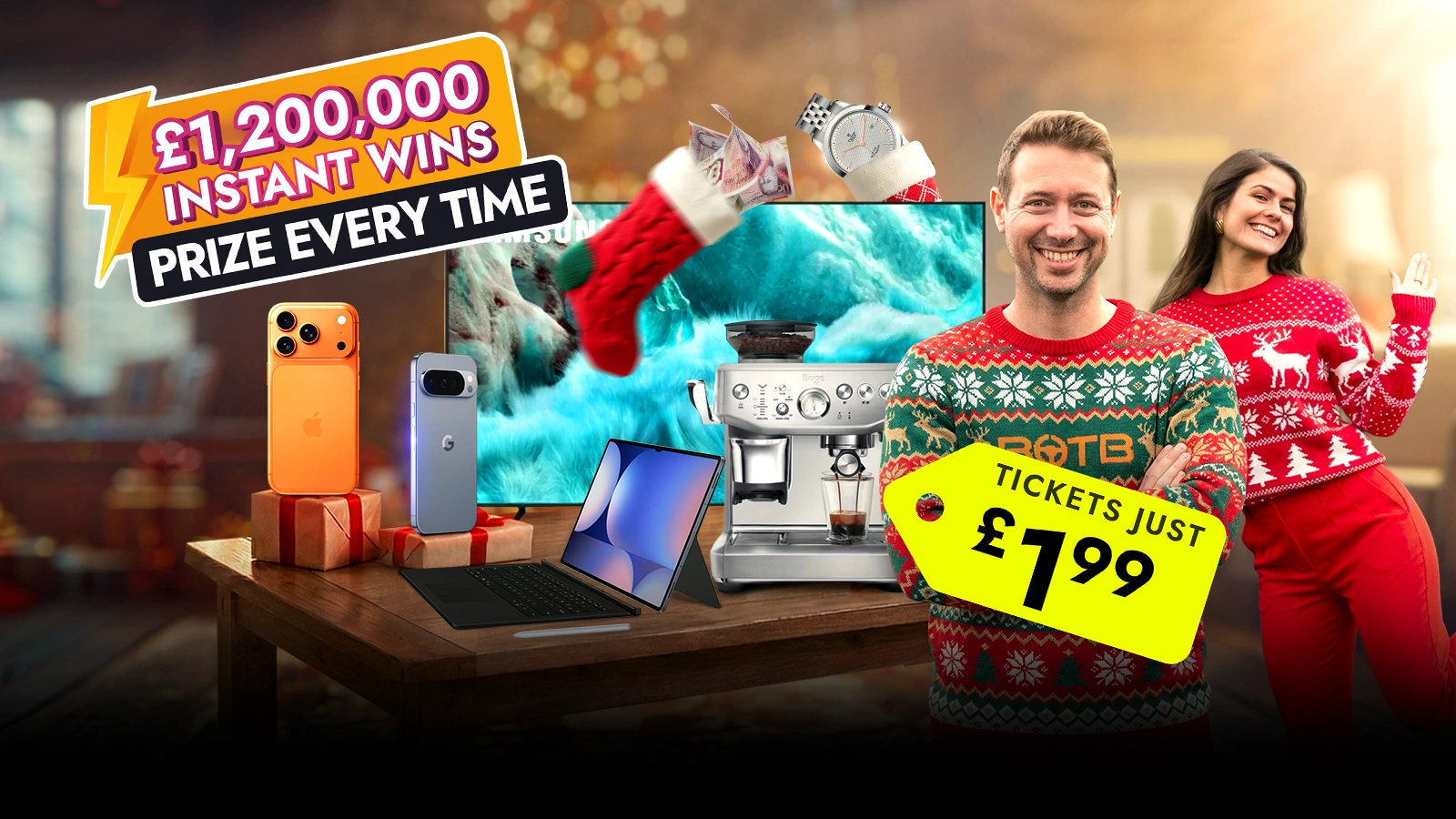   Stocking Fillers - £1.2 Million Prize Every Time!