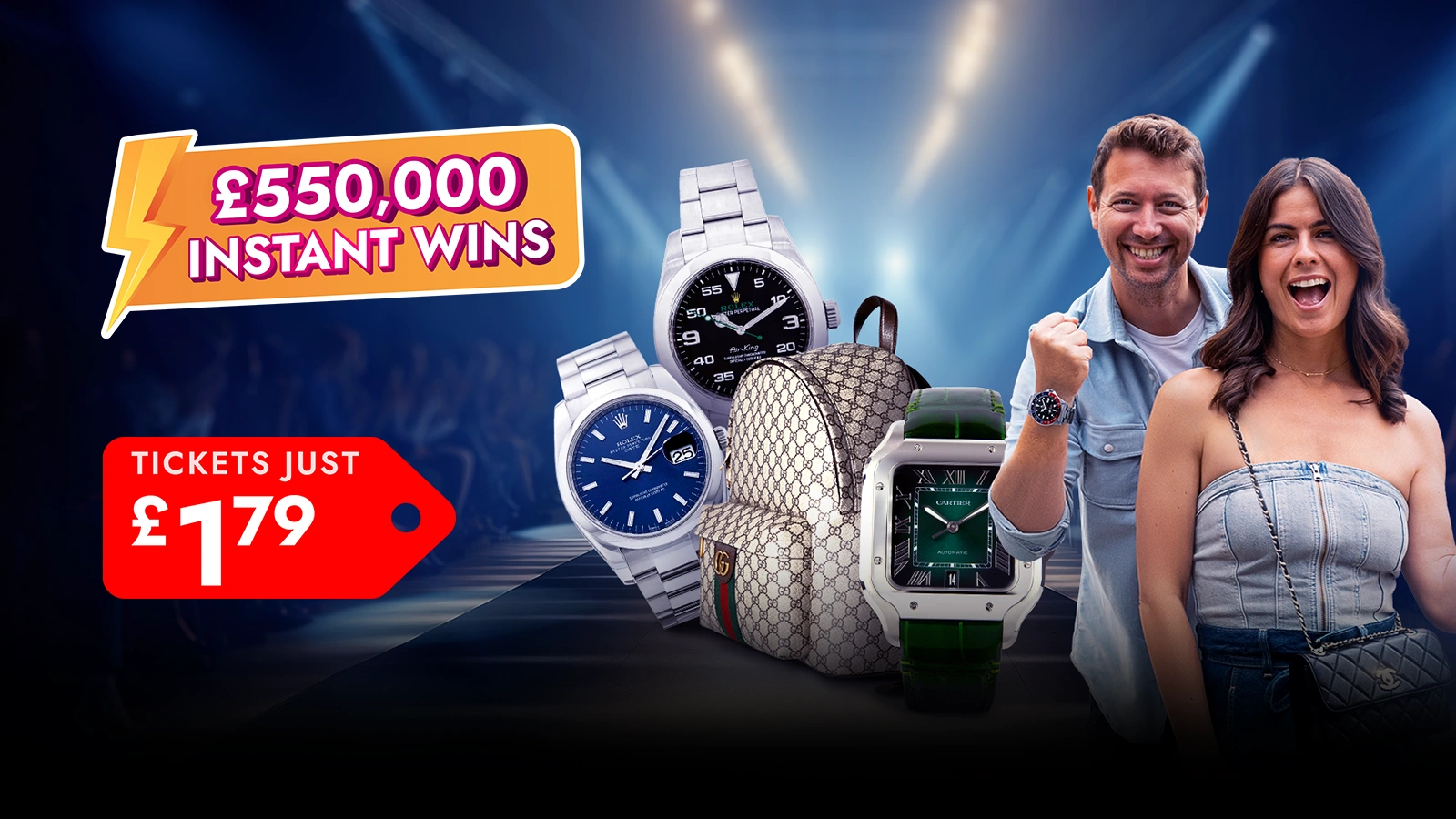 Walk The Runway Of Riches With £550k+ Of Instant Win Prizes!