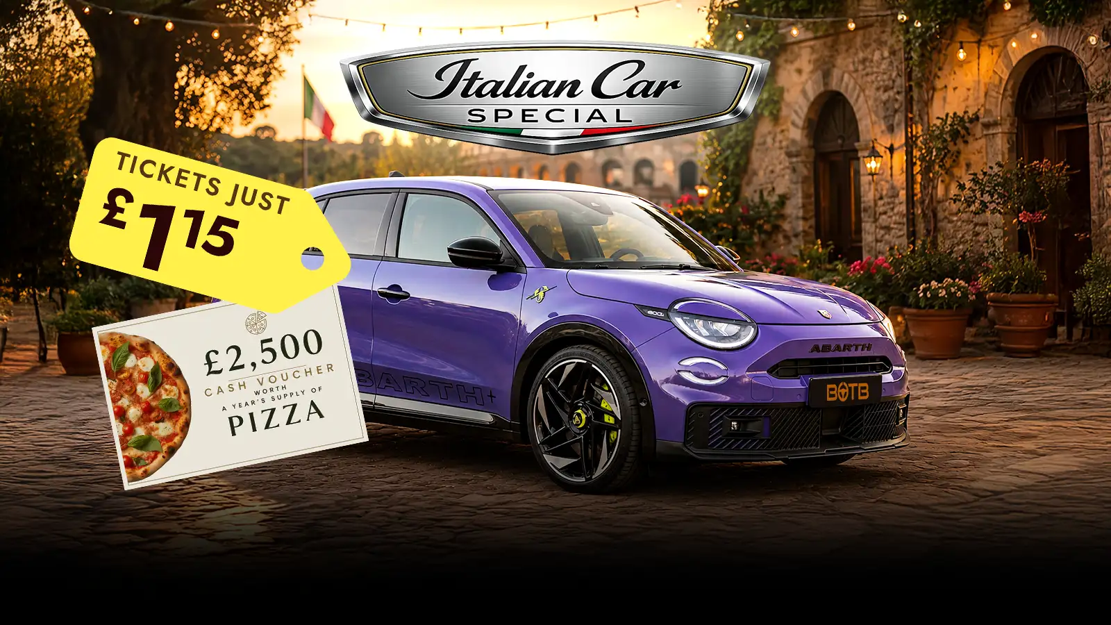  Abarth 600e Competizione Plus Bonus Years Supply Of Pizza!