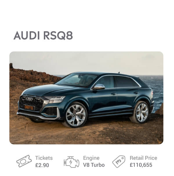 New Audi RSQ8 giveaway prize
