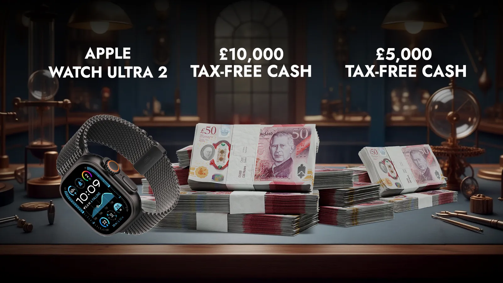   Yours to Win – 13 Luxury Watches + 400k Worth of Cash and Credit!