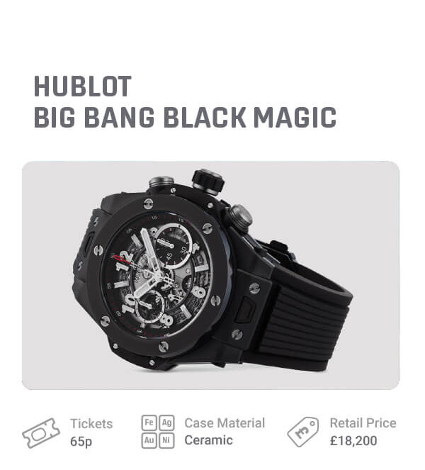 Hublot Big Bang Black Magic giveaway prize