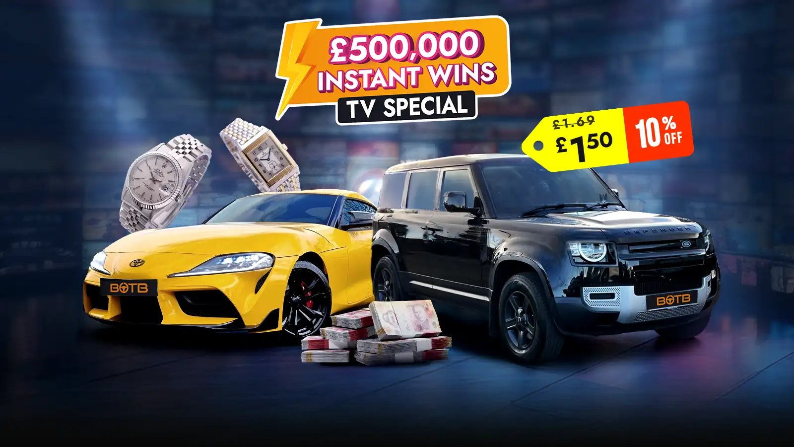 £500k Instant Wins – Win Cars, Bikes, Watches, And Holidays From Your Favourite TV Shows!