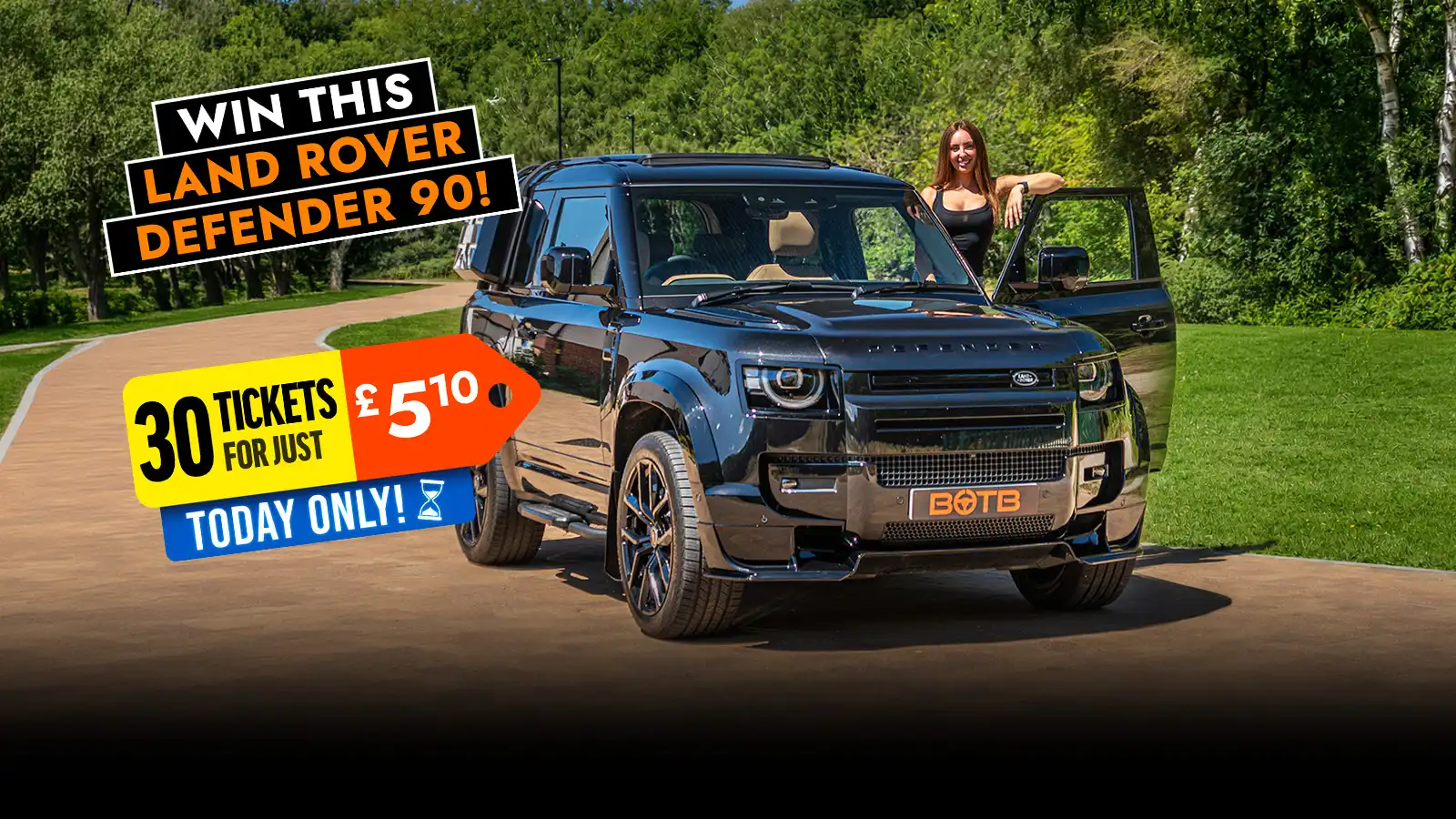   Win A British Icon – This Land Rover Defender 90 for Only 20p!