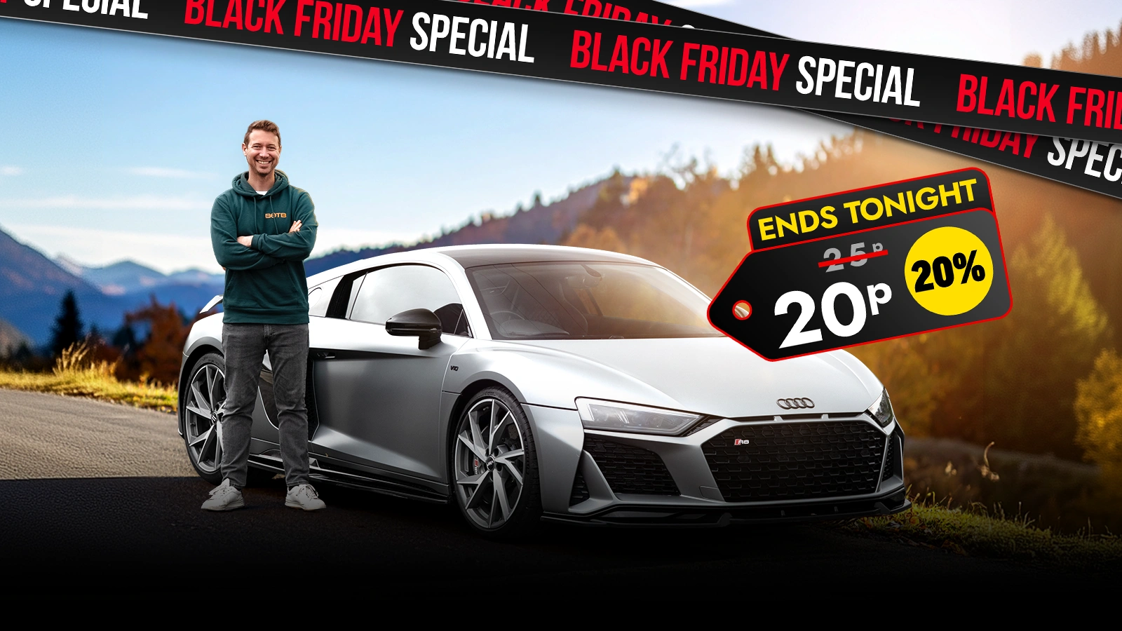   Win & Drive the Legendary £95k Audi R8 For Just 25p!
