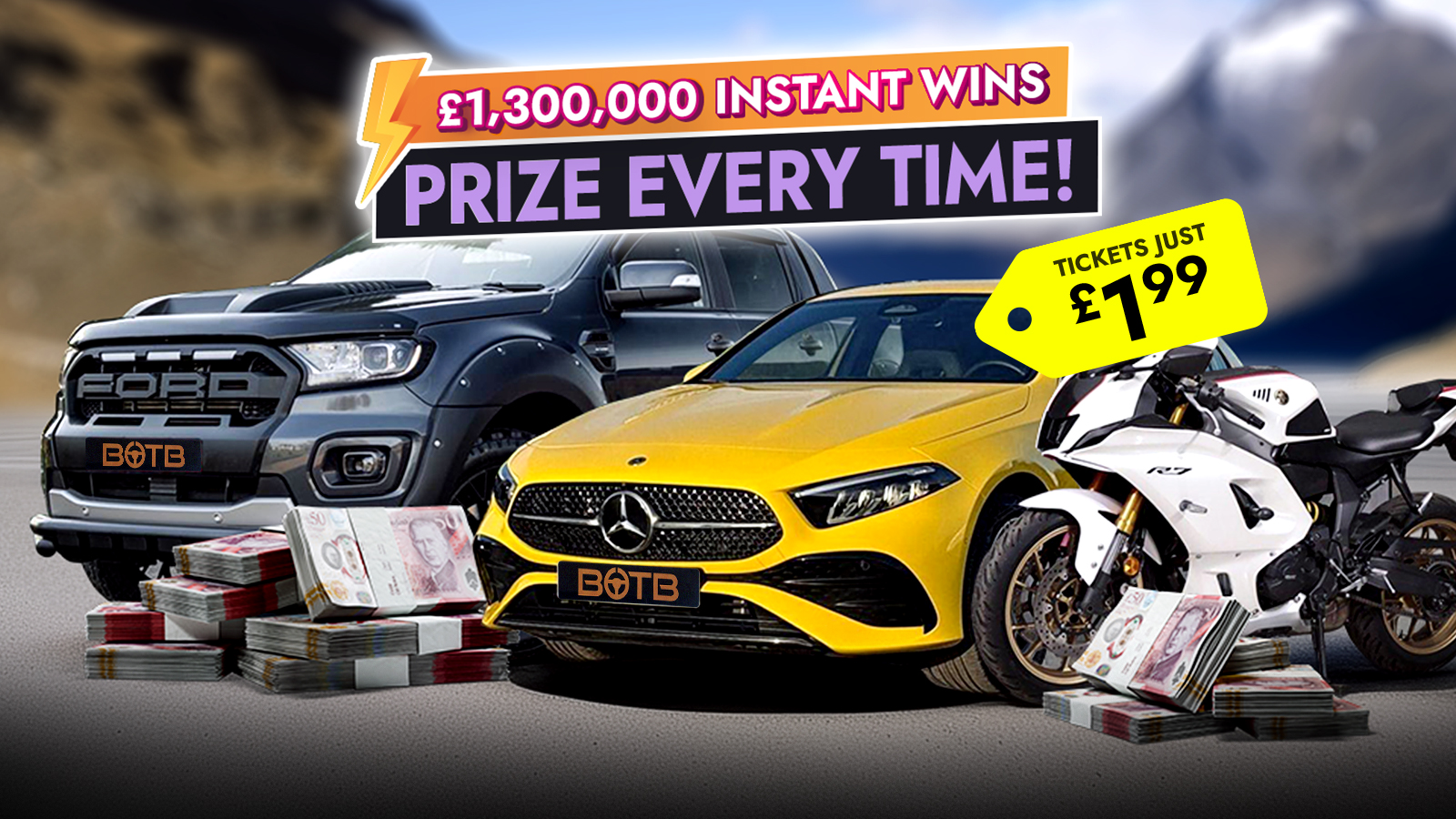 Prize Every Time – 10 Epic Cars And Loads Of Cash Up For Grabs!