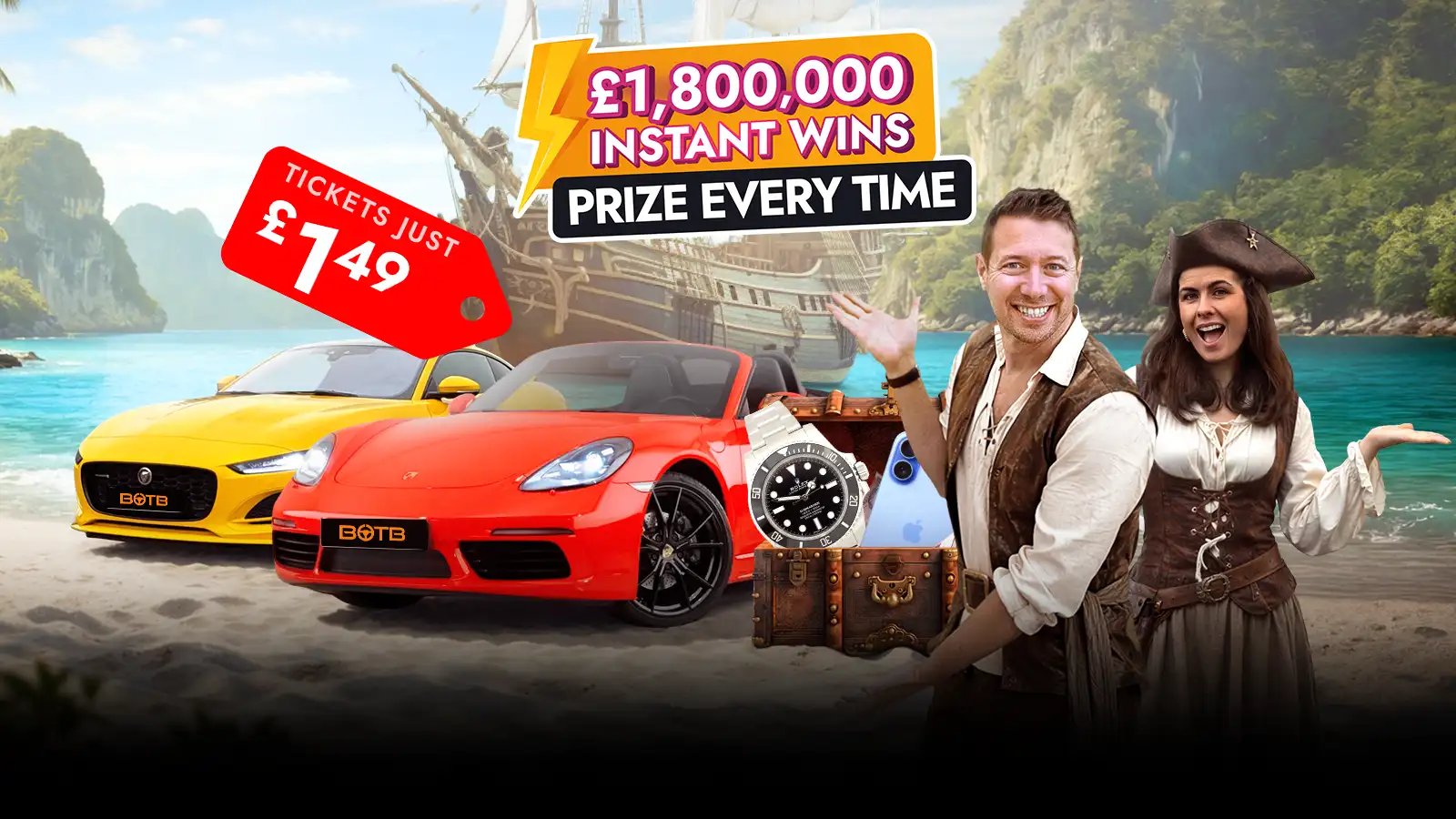  Prizes Every Time On Treasure Island For Just £1.49!