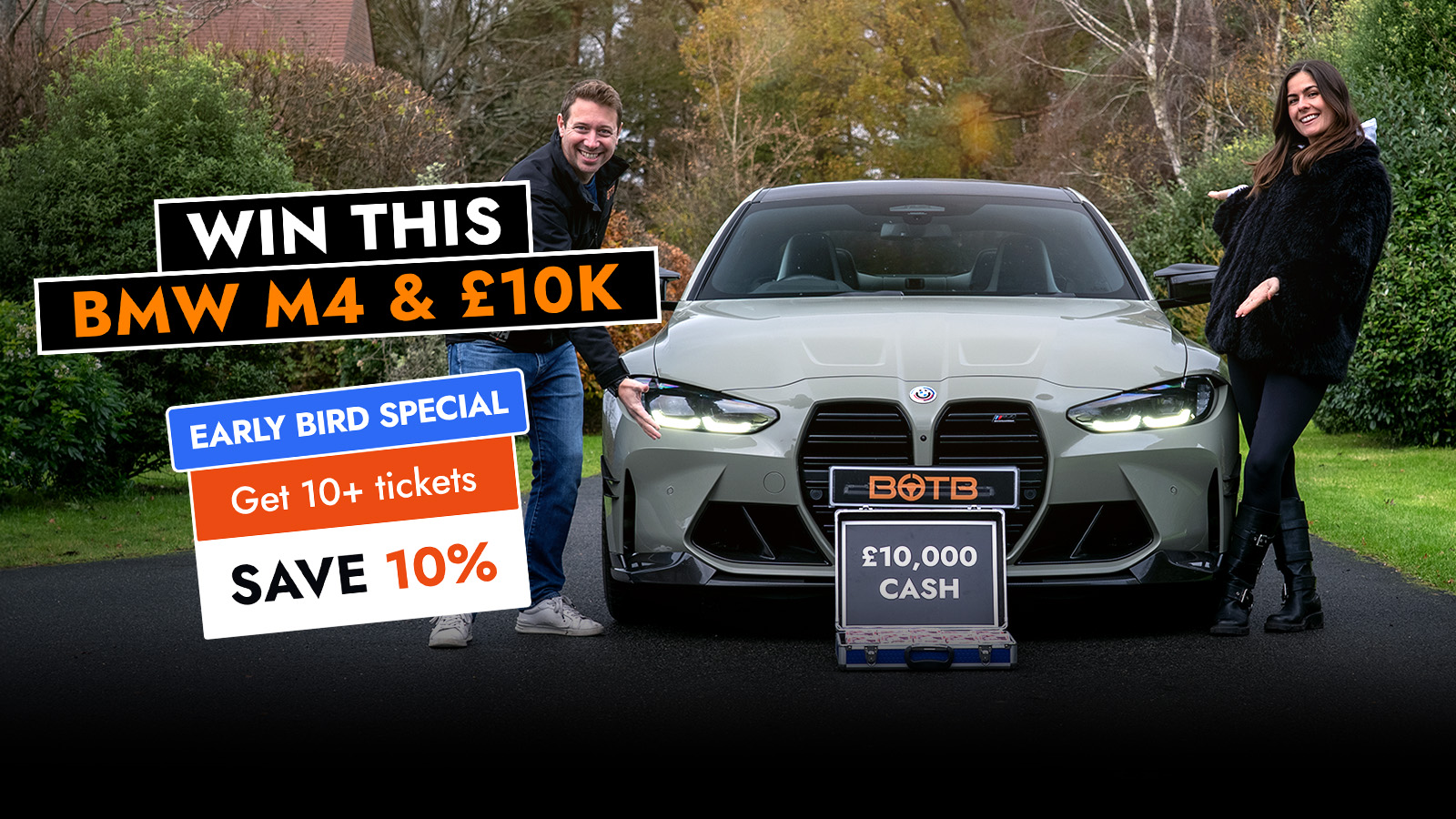   Car & Cash Combo – Bag A BMW M4 + £10,000 Tax-Free Cash for 21p!