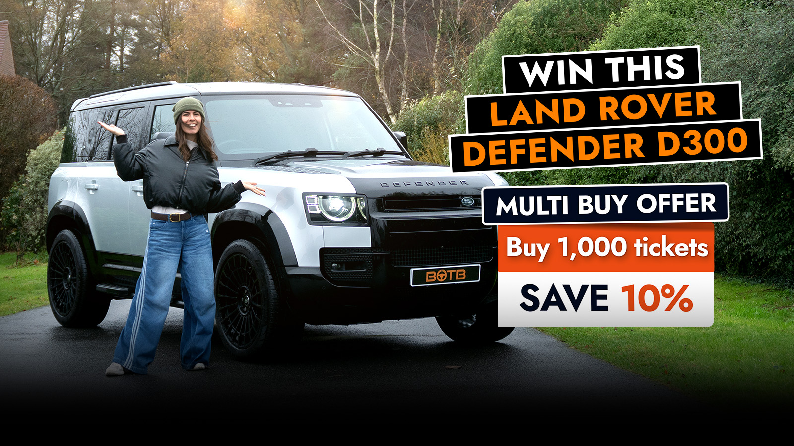   Win This Iconic Defender D300 – Make It Yours For Just 9p!