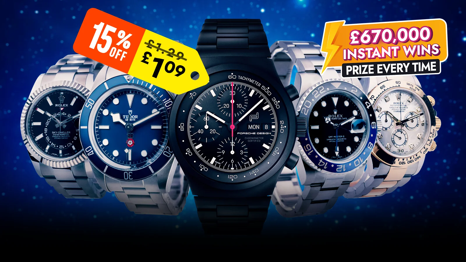 Crazy Chronos – Instantly Win Luxury Watches, Cash & More Every Time!