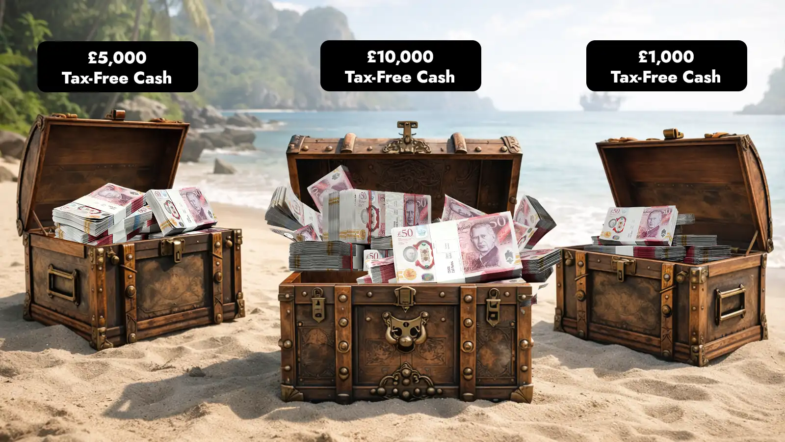   Prizes Every Time On Treasure Island For Just £1.49!