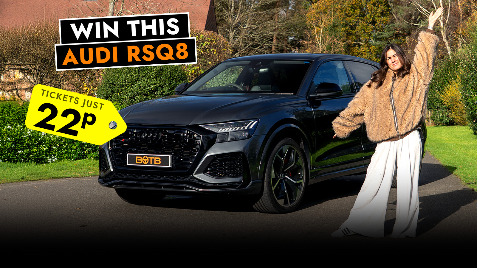   Win the 592 BHP Audi RSQ8 Vorsprung - Luxury Power for 22p!